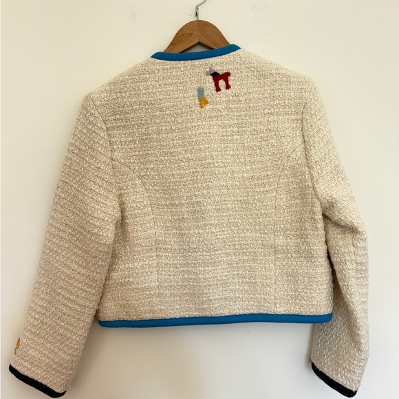 Alix Of Bohemia Cream Jacket with Blue Trim - Picture 6 of 6